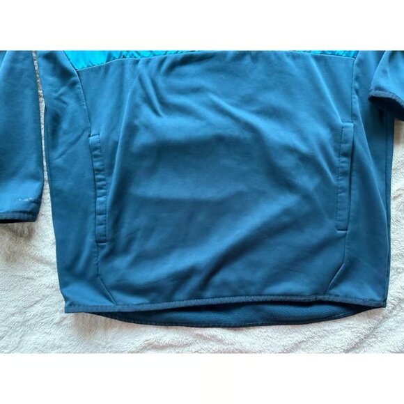 Under Armour Green/Blue 1/4 Zip Pullover Loose - Picture 3 of 4